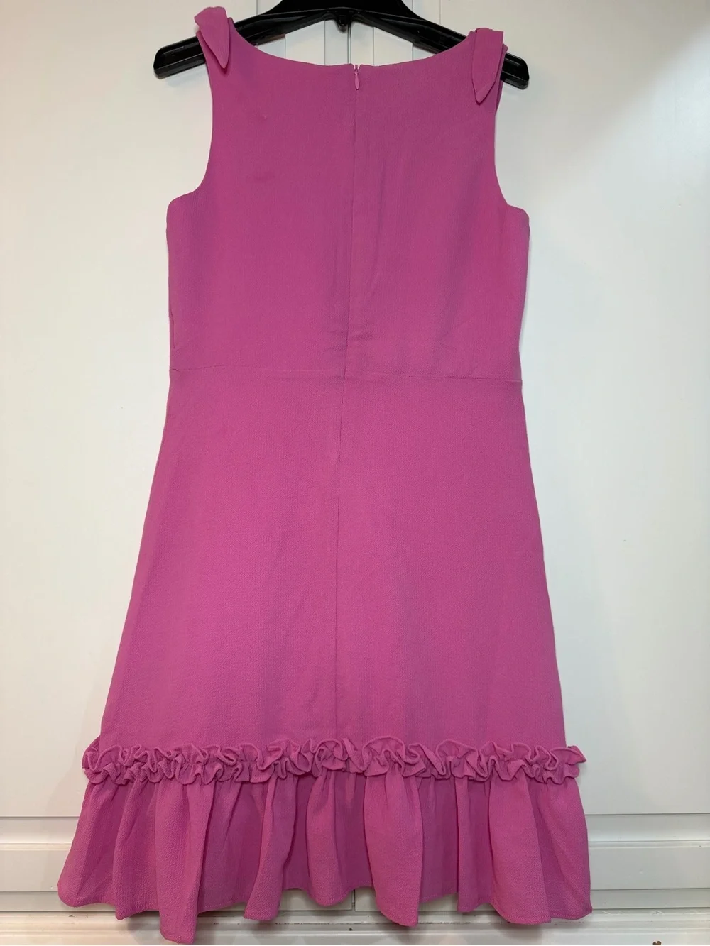 Zac Posen Girls Hot Pink Sleeveless Ruffle-Hem Dress